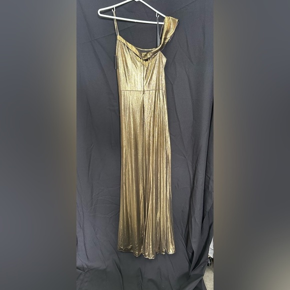 Mac Duggal 26728 NWT METALLIC OFF THE SHOULDER GOWN - Picture 5 of 6